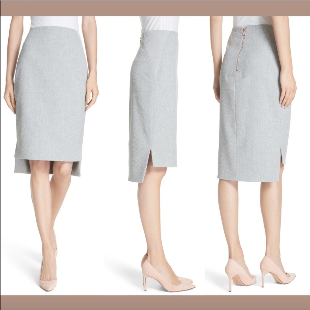 NWT $189 Ted Baker Working Title Daizis Step Hem Pencil Skirt‎ [ SZ 0 TB ]